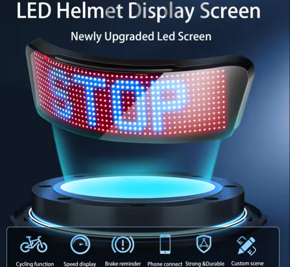 LED Helmet Display, frontview